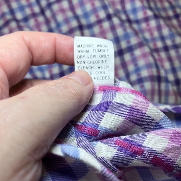 Rare NWT 1980s Deadstock Cheryl Tiegs Plaid Shirt Size 8 Vintage Sears 1987 USA - Picture 8 of 10